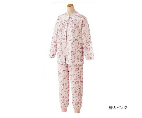 ★ポイント最大16倍★【全国配送可】-フルオープンパジャマ（婦人用） ピンク S ケアファッション 型番 01803 JAN 4580604053412 aso 7-6151-01 ●お取寄品 納期約 6営業日-【医療・研究機器】