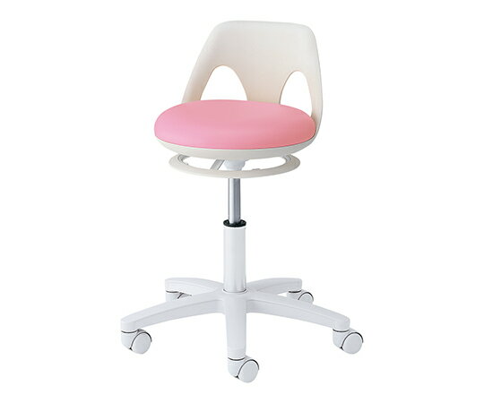 ★ポイント最大16倍★【全国配送可】-ナースチェア（ラクーン）　リング無し　ピンク ナビス（アズワン） 型番 NV-P 　JAN 4589638303432 aso 7-7516-01 ●在庫品 納期約 3営業日-【医療・研究機器】