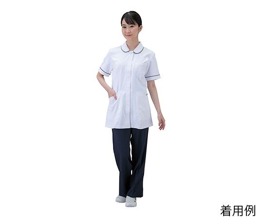 ★6/22-27 P最大27倍★【全国配送可】-レディースジャケット ホワイト×ネイビー M アプロンアパレル 型番 504-88AP aso 7-9558-02 ●お取寄品 納期約 8営業日-【医療・研究機器】