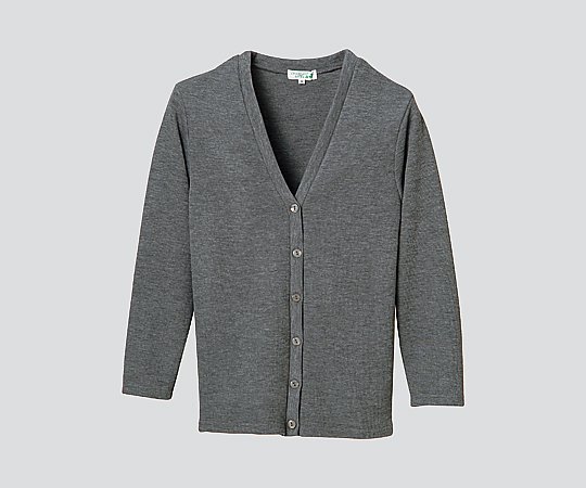 ★ポイント最大16倍★【全国配送可】-ロングカーディガン （Vネック） グレー／3L ディーフェイズ 型番 C-10 aso 8-1122-05 ●お取寄品　納期約 8営業日-【医療・研究機器】