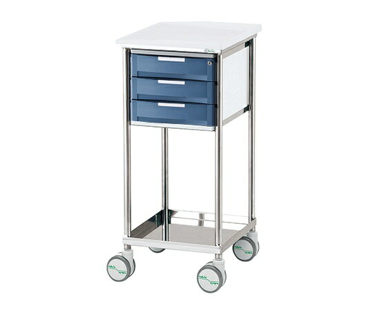 ★ポイント最大16倍★【全国配送可】-ナビスメイト・トレイワゴン ナビス（アズワン） 型番 3段BOX　ブルー 　JAN 4580110274158 aso 8-1607-22 ●在庫品 納期約 3営業日-【医療・研究機器】