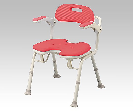 ★ポイント最大16倍★【全国配送可】-折りたたみシャワーベンチ IU　レッド アロン化成 型番 536-332 　JAN 4970210492437 aso 8-1823-04 ●お取寄品　納期約 6営業日-【医療・研究機器】