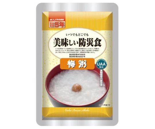 ★ポイント最大16倍★【全国配送可】-美味しい防災食 単品 梅粥 アルファフーズ 型番 aso 69-3080-74 ●お..