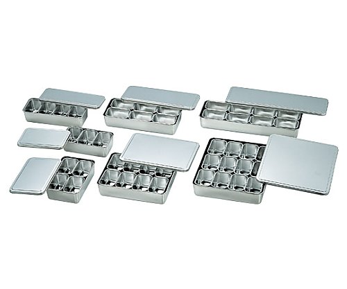 ★ポイント最大16倍★【全国配送可】-18-8 00号 調味料入バット 角8ヶ入 クローバー 型番 AYK-14-18 JAN 4997956132069 aso 61-0110-10 ●在庫品 納期約 5営業日-【医療・研究機器】