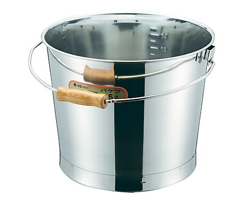 ★ポイント最大16倍★【全国配送可】-18-8 木製把手バケツ 15L クローバー 型番 ABK-03-15 JAN 4997956175028 aso 61-0112-77 ●在庫品 納期約 5営業日-【医療・研究機器】