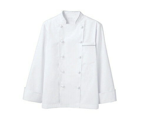 ★ポイント最大16倍★【全国配送可】-コックコート 男女兼用 長袖 白/グレー 住商モンブラン 型番 6-971 L JAN 4560315374372 as...