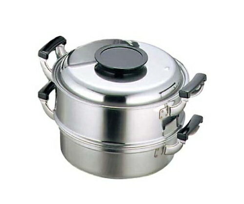 ★ポイント最大16倍★【全国配送可】-モモ 18-0 プレス 丸蒸器 2段 29cm 神子島製作所 型番 0475800 　JAN 4589511091630 aso 61-6596-82 ●お取寄品　納期約 6営業日-【医療・研究機器】