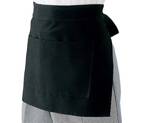 ★ポイント最大16倍★【全国配送可】-ショートエプロン SB82-1 ポプリン 黒 江部松商事 型番 8441400 　J..