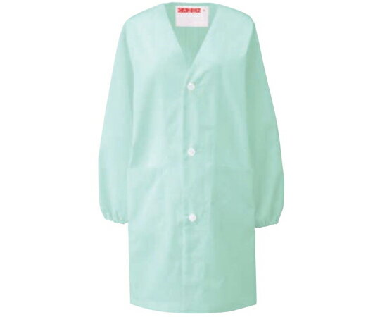 ★ポイント最大16倍★【全国配送可】-給食衣（シングル型）　ミントグリーン　4号 KAZEN 型番 397-92 4 ..