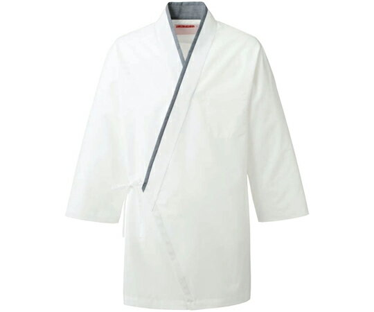 ★ポイント最大16倍★【全国配送可】-ハッピコート 白xグレー M KAZEN 型番 APK550-10 M JAN 4562213058385 aso 61...