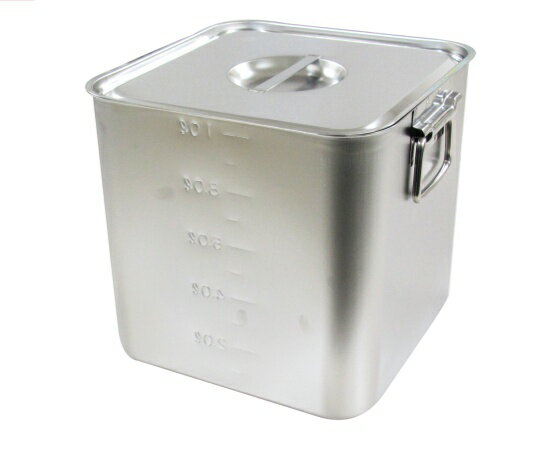 ★ポイント最大16倍★【全国配送可】-18-8 目盛付深型角キッチンポット(フタ付) 11L スギコ産業 型番 SH-4222D 　JAN 4562121555242 aso 62-2336-29 ●在庫品 納期約 5営業日-【医療・研究機器】