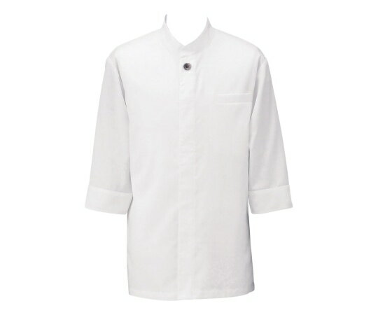 ★ポイント最大16倍★【全国配送可】-アゼック和風コートシャツ・シングル ホワイト L サカノ繊維 型番 SLB910-1 JAN 4905001376221...