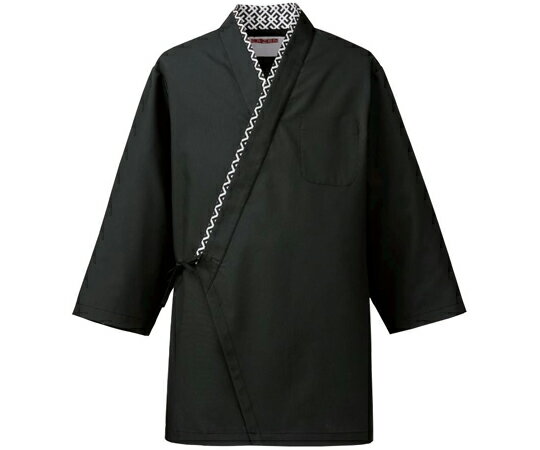 ★ポイント最大16倍★【全国配送可】-ハッピコート 黒幾何柄 L KAZEN 型番 APK550-15 L JAN 4562213064287 aso 62-...