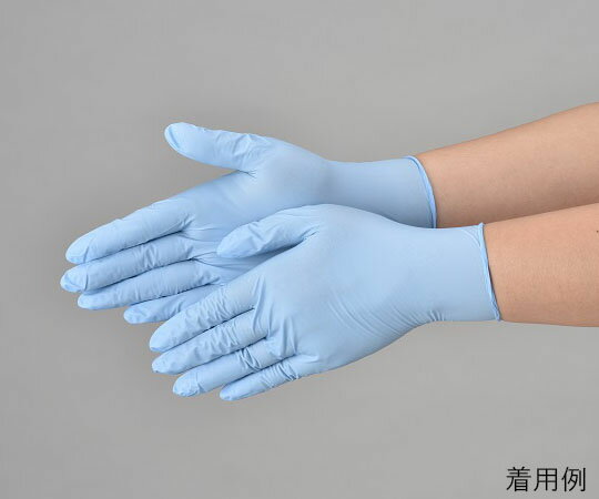 ★ポイント最大16倍★【全国配送可】-ニトリルトライ3 ブルー パウダーフリー M 1ケース（100枚×30箱入） エブノ 型番 555 JAN 4520951011598 aso 62-7052-96 ●在庫品 納期約 3営業日-【医療・研究機器】