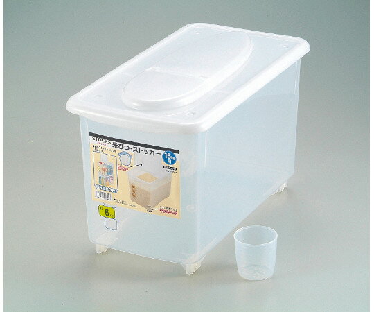 ★ポイント最大16倍★【全国配送可】-ストックス　米びつ・ストッカー15kg用（計量カップ付） パール金属..