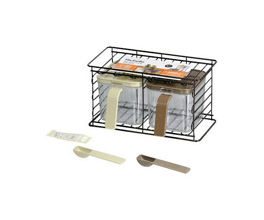 ★ポイント最大16倍★【全国配送可】-レストII　調味料ストッカー2個セット（縦・横兼用ラック付） パー..