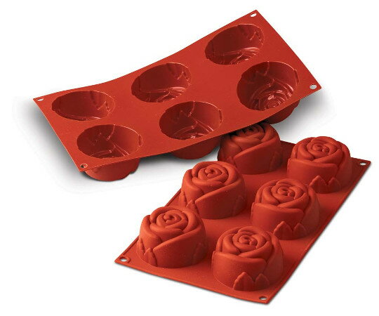 ★ポイント最大16倍★【全国配送可】-シリコマート　シリコンフレックス　ローズ（6ヶ取）SF077 シリコマート 型番 0558390 　JAN 8051085015887 aso 63-7144-74 ●在庫品 納期約 6営業日-【医療・研究機器】