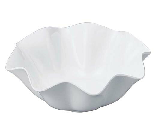 ★ポイント最大16倍★【全国配送可】-ニューホワイト　ウェーブ丸盛鉢　28cm 若泉漆器 型番 02
