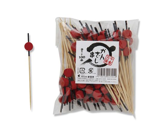 ★ポイント最大16倍★【全国配送可】-竹串　かんざし串　90mm　100本入 まるき 型番 004636817 　JAN 497..