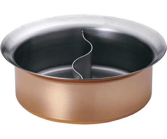 ★ポイント最大16倍★【全国配送可】-TKG 銅メッキ IHしゃぶしゃぶ鍋 27cm（中仕切付） 遠藤商事 型番 　..