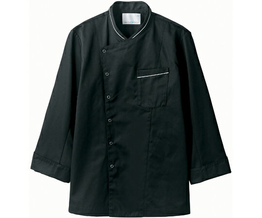 ★ポイント最大16倍★【全国配送可】-コックコート 兼用 長袖 黒/グレー S 住商モンブラン 型番 6-1063 S JAN 4560315495824 a...