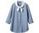 ★7/4-11 P最大27倍★【全国配送可】-ブラウス レディス 7分袖 ブルーチェック/白 13号 住商モンブラン 型番 WC2231-4 13 JAN 4...