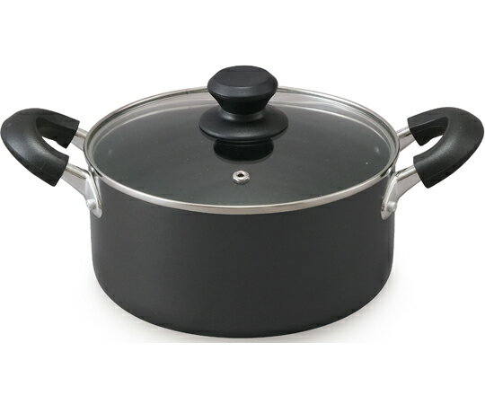 ★ポイント最大16倍★【全国配送可】-ダイヤモンドコート 両手なべ 20cm ブラック アイリスオーヤマ 型番 DIS-P20 JAN 49675765104...