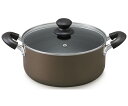 ★7/4-11 P最大27倍★【全国配送可】-ダイヤモンドコート 両手なべ 24cm ブラウン アイリスオーヤマ 型番 DIS-P24 JAN 4967576...