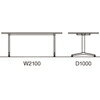 ★ポイント最大16倍★【全国配送可】- ジュート スクエアコーナー塗装T字脚 W2100・D1000 ホワイトコクヨ 品番 MT-JTT211S81MAW フラットシルバー/ホワイト atk 6240-4365 62404365 -【キスパ家具】 [2]