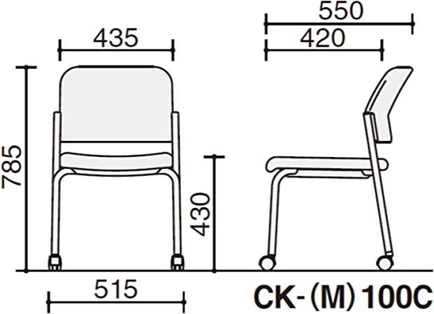 ★ポイント最大16倍★【全国配送可】- 会議イス 100シリーズ キャスター付きコクヨ 品番 CK-M100CHSX24-W ミディアムミント atk 6378-5531 63785531 -【キスパ家具】 [2]