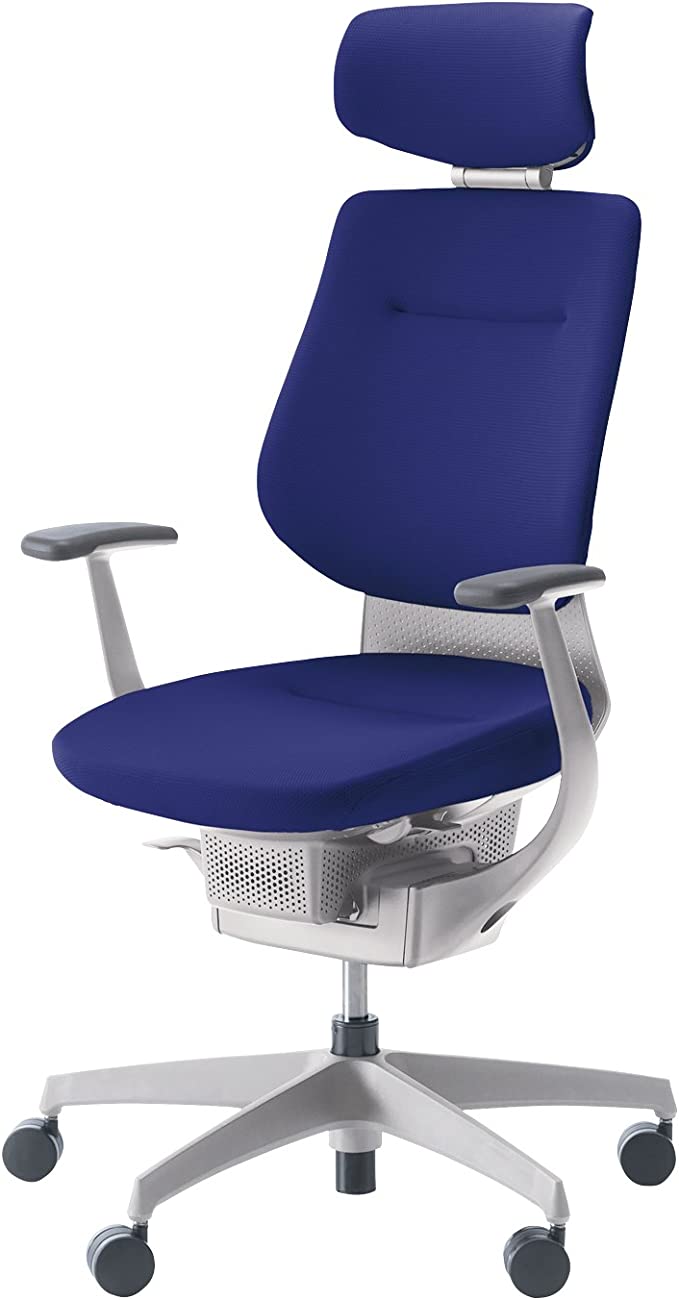 ★ポイント最大16倍★【全國配送可】- 回転イス　イング　ヘッドレストタイプコクヨ 品番 CR-GW3205E1G47E-VN ホワイトグレー／デープパープル atk 6478-8043　64788043 -【キスパ家具】