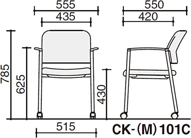 ★ポイント最大16倍★【全国配送可】- 会議イス 100シリーズ肘・キャスター付コクヨ 品番 CK-101CF4VZE5-W ダルグレー atk 6553-5349 65535349 -【キスパ家具】 [2]