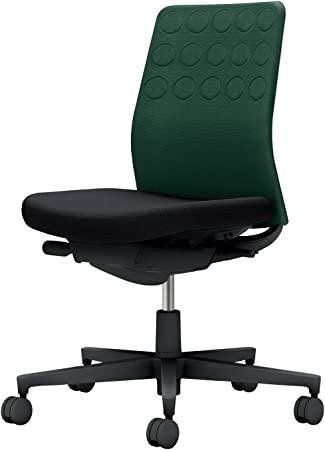 オフィスチェア　モネット【商品特徴】 ● コクヨ オフィスチェア モネット Monet ロングライフ設計 インテリアフレンドリー 背クッションタイプ 脚・本体カラーブラック C03-B200W-BB6Q6X1 背:ディープグリーン/座:ブラ...