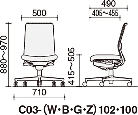 ★ポイント最大16倍★【送料無料】- オフィスチェア モネットコクヨ 品番 C03-W102U-WM6M6M61 ホワイトグレー/ダークグレージュ atk 6658-9778 66589778 -【キスパ家具】 [3]