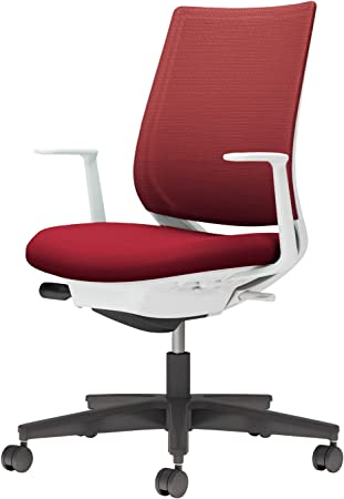 ★ポイント最大16倍★【送料無料】- チェア　ミトラ2　L型肘コクヨ 品番 C04-B190MU-E1A8A81 ホワイトグレー／カーマイン atk 6666-7100　66667100 -【キスパ家具】