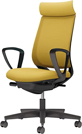 ★ポイント最大16倍★【送料無料】- チェア　ミトラ2　サークル肘コクヨ 品番 C04-B350MU-BK1S1S1 ブラック／オリーブイエロー atk 6667-2715　66672715 -【キスパ家具】