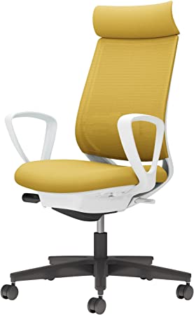 ★ポイント最大16倍★【送料無料】- チェア　ミトラ2　サークル肘　ランバー付コクヨ 品番 C04-B352MW-E11S1S1 ホワイトグレー／オリーブイエロー atk 6667-4030　66674030 -【キスパ家具】