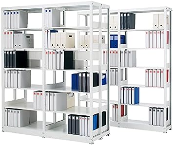 ★ポイント最大16倍★【送料無料】- 棚　複柱書架Sタイプ　単式　増連 RFF-C17SAW ホワイト 62896429 コ..