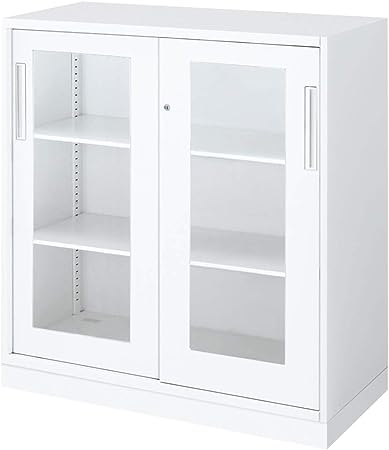 ★5/9-16 P最大27倍★【全国配送可】- システム収納　エディア　ガラス引き違い戸コクヨ 品番 BWU-HGD249SAWNN ホワイト atk 6387-3207　63873207 -【キスパ家具】