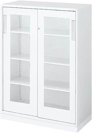 楽天【文具の月島堂】楽天市場店★ポイント最大16倍★【全国配送可】- システム収納　エディア　ガラス引き違い戸コクヨ 品番 BWU-HGD269DSAWNN ホワイト atk 6387-3344　63873344 -【キスパ家具】