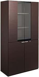 ★ポイント最大16倍★【全国配送可】- 役員用　550シリーズ　ガラス両開き書棚コクヨ 品番 MG-55SGW35N3 ブラウン atk 6475-0200　64750200 -【キスパ家具】