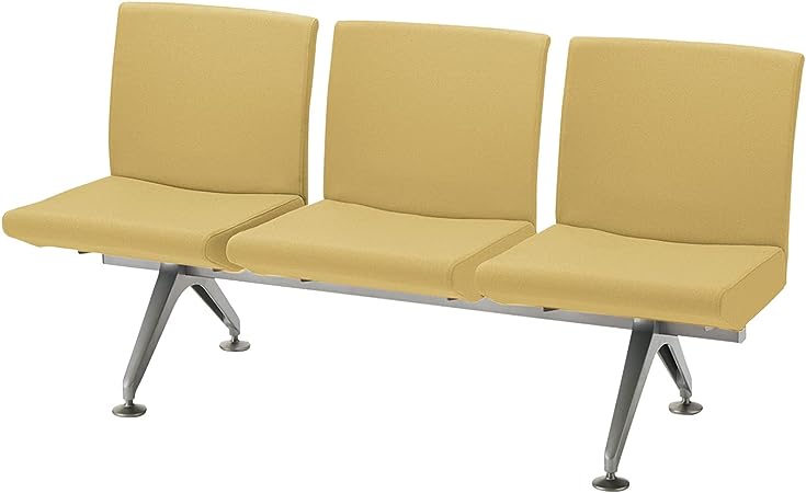 ★ポイント最大16倍★【全国配送可】- ロビー コレッティ2 3連肘無コクヨ 品番 CN-4203VZ1B イエローオーカー atk 6482-1696 64821696 -【キスパ家具】