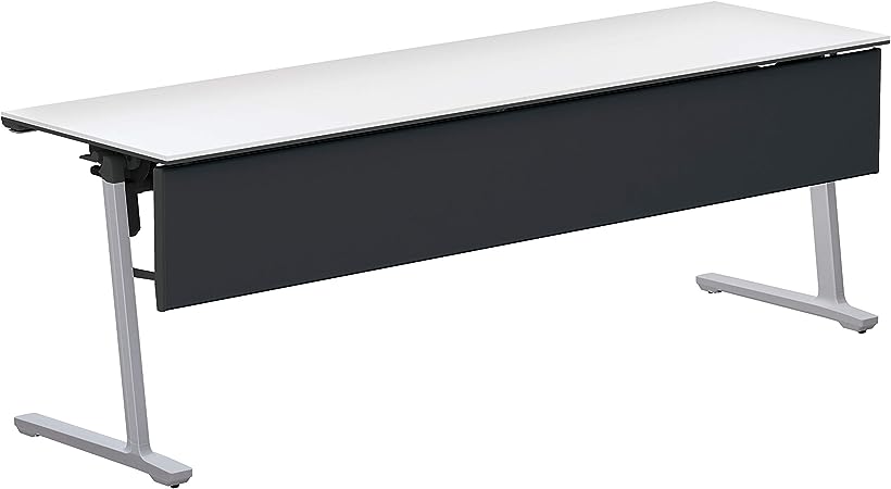 ★ポイント最大16倍★【全国配送可】- フラップテ−ブル　カ−ム　棚付　幕板付コクヨ 品番 KT-PJS1409P81PAWNN フラットシルバー／ホワイト atk 6502-4492　65024492 -【キスパ家具】