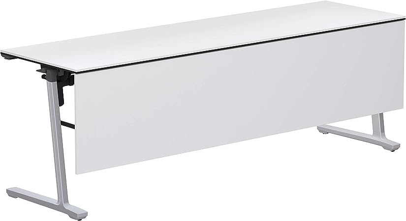 ★ポイント最大16倍★【全国配送可】- フラップテ−ブル　カ−ム　棚付　幕板付コクヨ 品番 KT-PWS1409P81PAWNN フラットシルバー／ホワイト atk 6502-4980　65024980 -【キスパ家具】