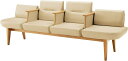 ★5/9-16 P最大27倍★【全国配送可】- ロビー レフィナ 4人用両R肘付ローコクヨ 品番 NRF-L4ABS-W2111111 ナチュラル/ペールカーキ...