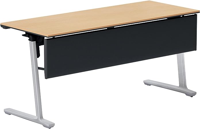 ★ポイント最大16倍★【全国配送可】- フラップテ−ブル　カ−ム　棚なし　幕板付コクヨ 品番 KT-PJ1403P81MT1NN フラットシルバー／ナチュラルオーク atk 6670-3440　66703440 -【キスパ家具】