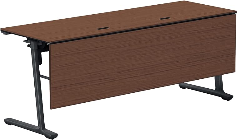 ★ポイント最大16倍★【全国配送可】- フラップテ−ブル　カ−ム　配線付コクヨ 品番 KT-PWS1401DE6CMV5NN ブラック／ブラウンウォールナット atk 6670-3839　66703839 -【キスパ家具】