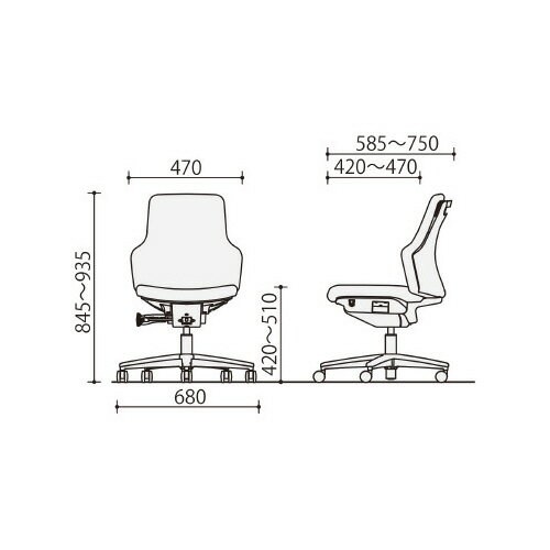 ★ポイント最大16倍★【全国配送可】- グーフォ肘無ローバック ブラック ライトオリーブ Wキャスターコクヨ 品番 CR-G2700E6G9Q4-WN3 atk 2032-1499 20321499 -【キスパ家具】