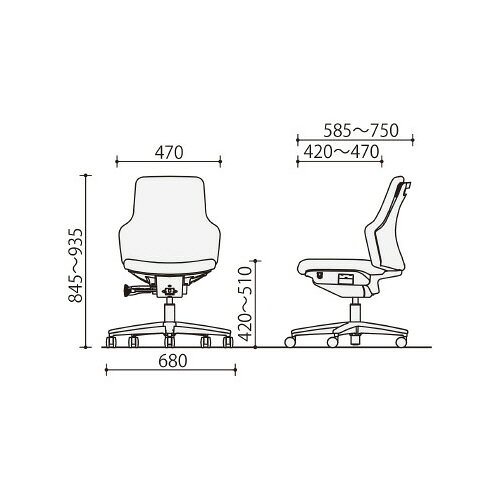 ★9/19-24 P最大27倍★【全国配送可】- グーフォ肘無ローバック ブラック ライトオリーブ Vキャスターコクヨ 品番 CR-G2700E6G9Q4-VN3 atk 2032-1659 20321659 -【キスパ家具】 [3]
