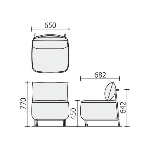 ★ポイント最大16倍★【全国配送可】- エニー ソファー 背付き ライトグレーコクヨ 品番 NAN-L1C-E2AG2E21 atk 2022-9344 20229344 -【キスパ家具】 [2]